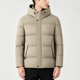 Winter New Style Business Casual Men Parkas Solid Color All-match Outerwear Hooded Windproof Warm Male Clothes Fashion Thicken
