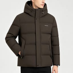 Winter New Style Business Casual Men Parkas Solid Color All-match Outerwear Hooded Windproof Warm Male Clothes Fashion Thicken