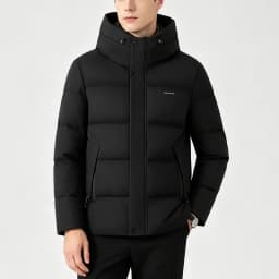 Winter New Style Business Casual Men Parkas Solid Color All-match Outerwear Hooded Windproof Warm Male Clothes Fashion Thicken