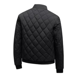 Autumn Winter Lapel Rhombus Quilted Lightweight Cotton Coat For Men Business Casual Warm Short Outerwear For Male Daily Commute