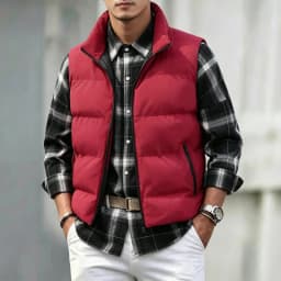 Lightweight Vest Jacket Men Autumn Winter Light Luxury Thick Warm Windproof Sleeveless Coat Man Casual Stand Collar Padded Vests