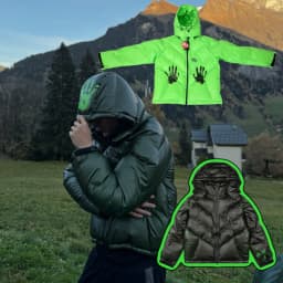 American High Street Embroidered Temperature Changing Cotton Jacket Autumn Winter Unisex Cotton Outerwear Warmth Polyester Fiber