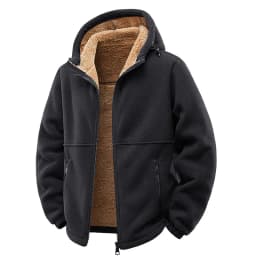 Men's-Hooded-Fleece-Jacket-Thick-Sherpa-Lined-Coat-Elastic-Cuffs-Zipper-Pockets-Windproof-Warm-Winter-Outdoor-Casual-Outerwear