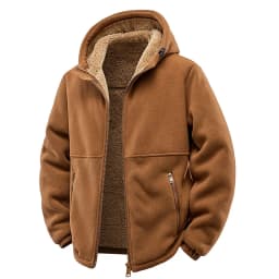 Men's-Hooded-Fleece-Jacket-Thick-Sherpa-Lined-Coat-Elastic-Cuffs-Zipper-Pockets-Windproof-Warm-Winter-Outdoor-Casual-Outerwear