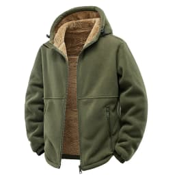 Men's-Hooded-Fleece-Jacket-Thick-Sherpa-Lined-Coat-Elastic-Cuffs-Zipper-Pockets-Windproof-Warm-Winter-Outdoor-Casual-Outerwear