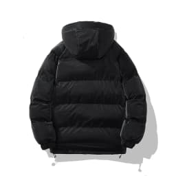 Men's Winter Cotton Coat Trendy Brand Hooded Jacket in White Gray Black Caramel - Fashionable Casual Outerwear