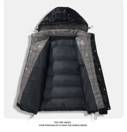 Men Parka Winter Warmth Thickened Hooded Waterproof Women Puffer Jacket Coat Solid Casual Streetwear Parkas Coat