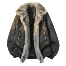 Men New Vintage Parkas Men Loose Brushed High End Fur Collar Coat Men Fashion Casual Clothing Coat Men Plus Velvet Outerwear