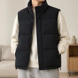 Men' Sleeveless Vest Jackets Winter Fashion Male Cotton-Padded Vest Coats Men Stand Collar Windproof Vest Winter Waistcoats