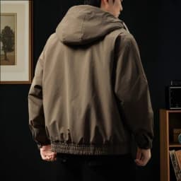 2026 New Thickened Warm Velvet Parkas Men Winter Solid Color Hooded Jackets Men's Pockets Cotton-padded Overcoats C952