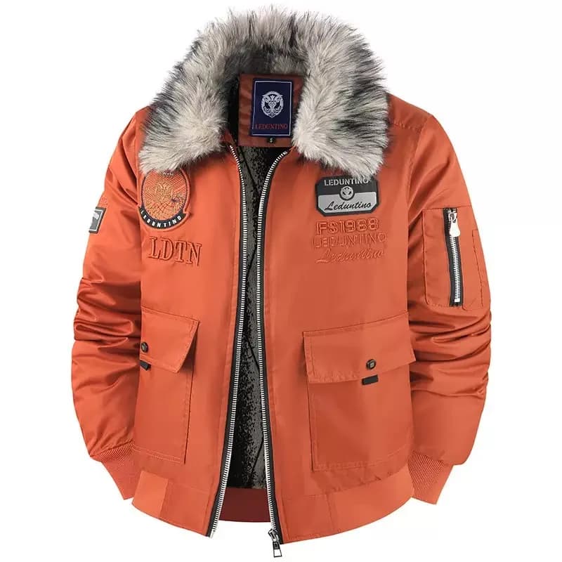 Brand High Quality Winter Parkas Men Outdoor Sports Thick Warm Parkas Simple Design Korean Fur Collar Cold Wind Resistant Coat