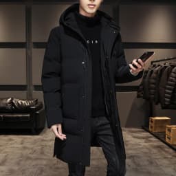 Winter Hooded Military Padded Coat Men's Plus Size Korean Casual Warm Jacket