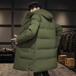 Winter Hooded Military Padded Coat Men's Plus Size Korean Casual Warm Jacket