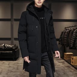 Winter Hooded Military Padded Coat Men's Plus Size Korean Casual Warm Jacket