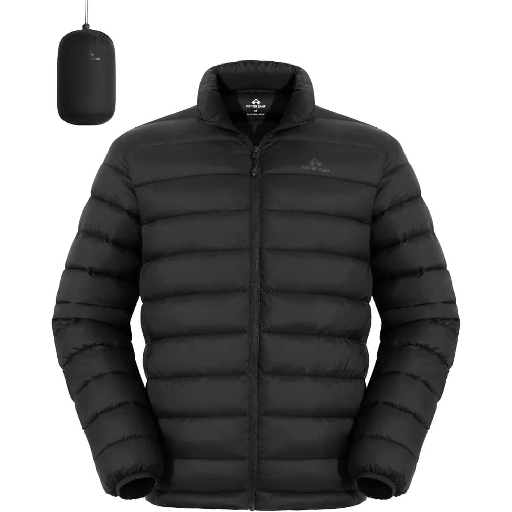 Pioneer Camp Mens Lightweight Packable Puffer Jacket Winter Insulated Puffy Coat Water Repellent Warm Quilted Jackets Travel