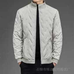 Men Business Parkas Stand Collar Lamb Fleece Winter Parkas Wind Cold Proof Down Coat Fleece Thick High Quality Casual Parkas