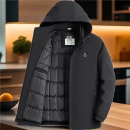 Men Loose Hooded Parkas Men Thick Warm Cotton Coat Men Winter Thermal Parkas Middle Aged Male Outerwear Snow Camping Outerwear
