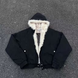 Men Hooded Fur Collar Winter Parkas Men American Street Style Short Length Parkas Men Fashion Casual Plus Velvet Cotton Jackets