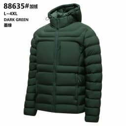 Men's Lightweight Cotton Jacket 2026 Autumn Winter Hooded Pork Rib Warm Cotton Coat Casual Men's Outerwear