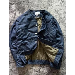 Retro Japanese Style Thick Warm Autumn Winter Cotton Jacket Casual Versatile Denim Outerwear for Men Stand Collar Loose Fit