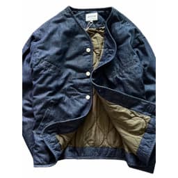 Retro Japanese Style Thick Warm Autumn Winter Cotton Jacket Casual Versatile Denim Outerwear for Men Stand Collar Loose Fit