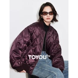 TOYOUTH Women Down Jacket 2024 Autumn Winter New American Style Motorcycle White Duck Down Baseball Jacket