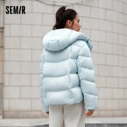 Semir Down Jacket Women Winter Down Waterproof Oil-proof Stain-proof Heat-Generating Anti-Static 2026 New Mid-Length Women