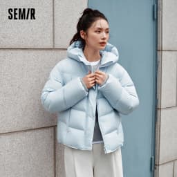 Semir Down Jacket Women Winter Down Waterproof Oil-proof Stain-proof Heat-Generating Anti-Static 2026 New Mid-Length Women