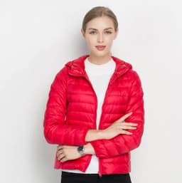 Johnature 2026 New Women Coat Autumn Winter White Duck Down Jacket Solid Colors Warm Slim Zipper Fashion Light Down Coat