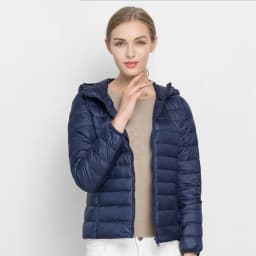 Johnature 2026 New Women Coat Autumn Winter White Duck Down Jacket Solid Colors Warm Slim Zipper Fashion Light Down Coat