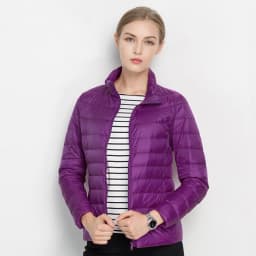 Johnature 2026 New Women Coat Autumn Winter White Duck Down Jacket Solid Colors Warm Slim Zipper Fashion Light Down Coat