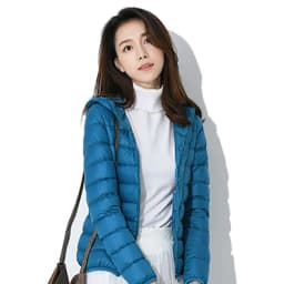 Johnature 2026 New Women Coat Autumn Winter White Duck Down Jacket Solid Colors Warm Slim Zipper Fashion Light Down Coat