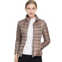 Johnature 2026 New Women Coat Autumn Winter White Duck Down Jacket Solid Colors Warm Slim Zipper Fashion Light Down Coat
