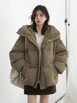 CHIC VEN Women Down Coats New Loose Hooded 90 White Duck Down Down Jacket Female Warm Bread Jacket Autumn Winter 2024