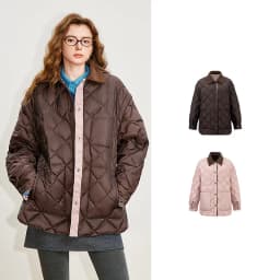 TOYOUTH Women 90% White Duck Down Jacket 2025 Winter New Double Side Antibacterial Turn Down Collar Parka Female Outwear Coat