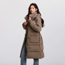 Semir Down Coat Women LongWaterproof Oil-proof Stain-proof Warm 2026 Winter New Loose Hooded Versatile Jacket Woman