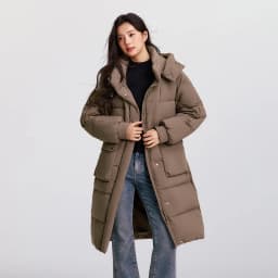 Semir Down Coat Women LongWaterproof Oil-proof Stain-proof Warm 2026 Winter New Loose Hooded Versatile Jacket Woman