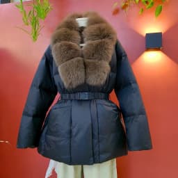 Ladies Luxury Fur Collar down Jacket Winter Warm Slim Fit Fashionable Mid-Length Coat Korean Style Straight Cut Long Sleeve