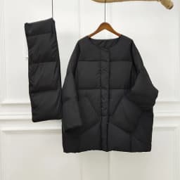 Women White Duck Down Coat 2026 Winter New Fashion Female Scarf OverSize Jackets Round Neck Loose Thicken Parkas Warm Outwear