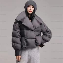 Lagabogy 2025 Winter Puffer Jacket Women Short 90% White Duck Down Coat Female Streetwear Warm Parkas Removable Sleeves Outwear