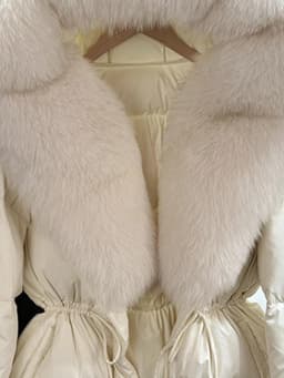 Lagabogy 2026 Big Real Fox Fur Hooded Puffer Jacket Female New Winter Top Fluffy Clothing Thick Warm White Duck Down Coat Women