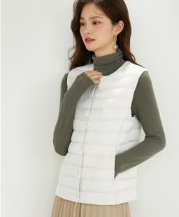 Spring Autumn Women Ultra Light 90% White Duck Down Vest Warm Winter Slim Waistcoat Under Parka Female Liner Portable Outwear