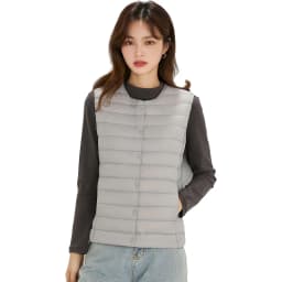 Spring Autumn Women Ultra Light 90% White Duck Down Vest Warm Winter Slim Waistcoat Under Parka Female Liner Portable Outwear