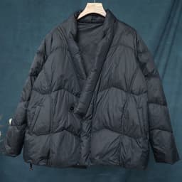 Schinteon Women Japanese Style Jacket Over Size White Duck Down Coat Loose Warm Autumn Winter Casual Outwear Top Quality