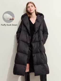 AMII Minimalist 2025 Down Jacket Coat Women Winter Warm Long Bread Puffer Coat Light Thick Quality Fashion Outerwear 12424110