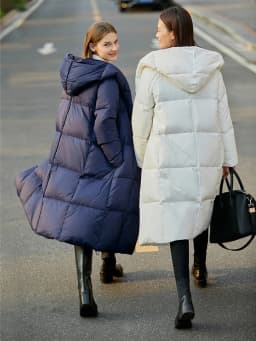 AMII Minimalist 2024 Down Puffer Coat For Women Winter Long Bread Coat Light Thick Warm Quality Fashion Outerwear New 12424110