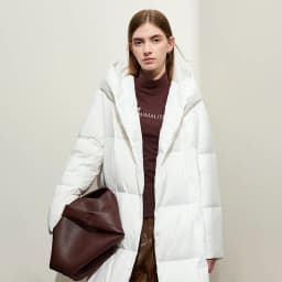 AMII Minimalist 2024 Down Puffer Coat For Women Winter Long Bread Coat Light Thick Warm Quality Fashion Outerwear New 12424110