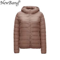 NewBang Brand Women's Down Jackets 90% Ultra Light Duck Down Women Lightweight Coat Hooded Female Windbreaker Parka Plus Coats