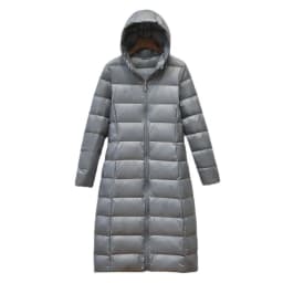 Johnature Women Hooded Zipper Warm Down White Coats Long Sleeve Slim Fashion Clothes 2025 New Autumn 6 Color Long Down Coats