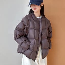 Janveny 2025 New Winter Fluffy Puffer Jacket Women Thicken Warm Oversized Baseball Collar 90% White Duck Down Short Casual Coat